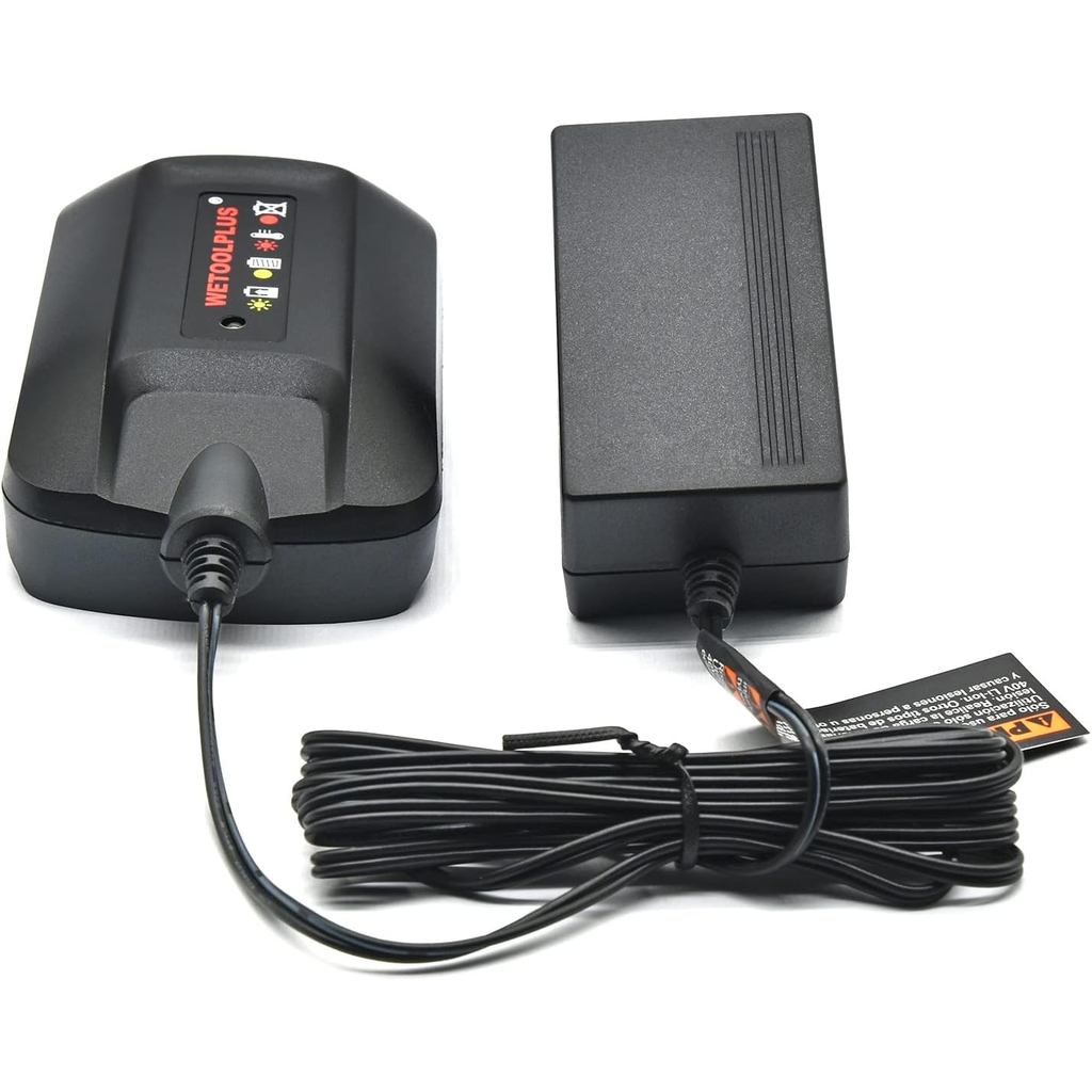 Carregador de Bateria de Íon de Lítio WETOOLPLUS WA3747 40v MAX para Bateria Worx WA3580