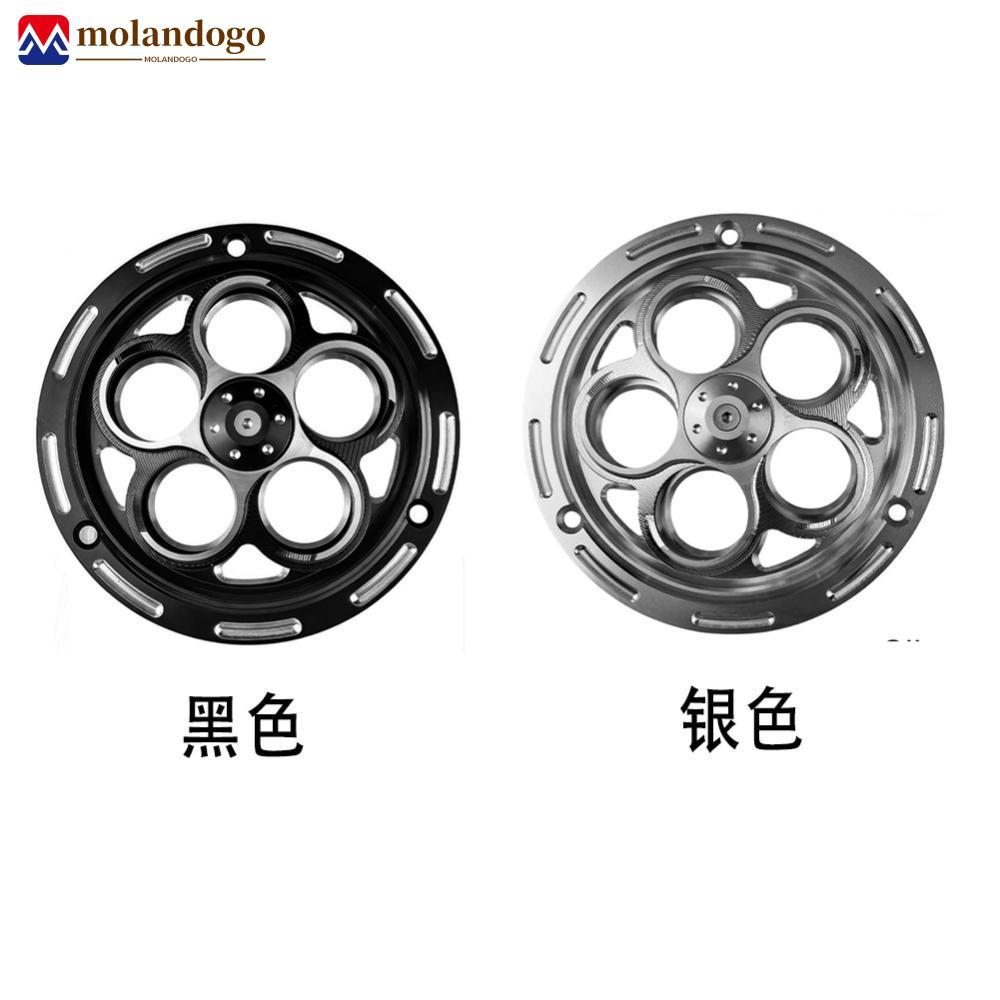 Milandogo Tampa De Ventilador Giratório De Alumínio CNC Para Motocicleta VESPA Primavera Sprint 150 Cobertura De Resfria