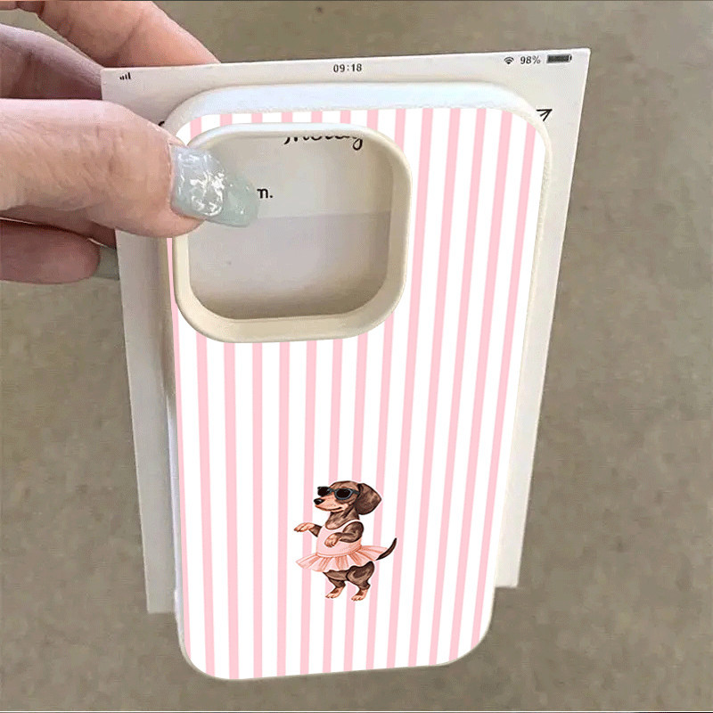 Capa De Telefone Para Samsung S25 S24 FE S26 S23 Ultra S20 S23 S22 S21 Plus Bonito Ballet Dachshund Cão Silicone Macia