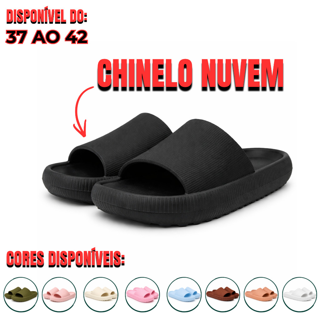 Chinelo Nuvem Ortopédico Ultra Confortável Slide Unissex Leve Macio Antiderrapante Casual Dia a Dia