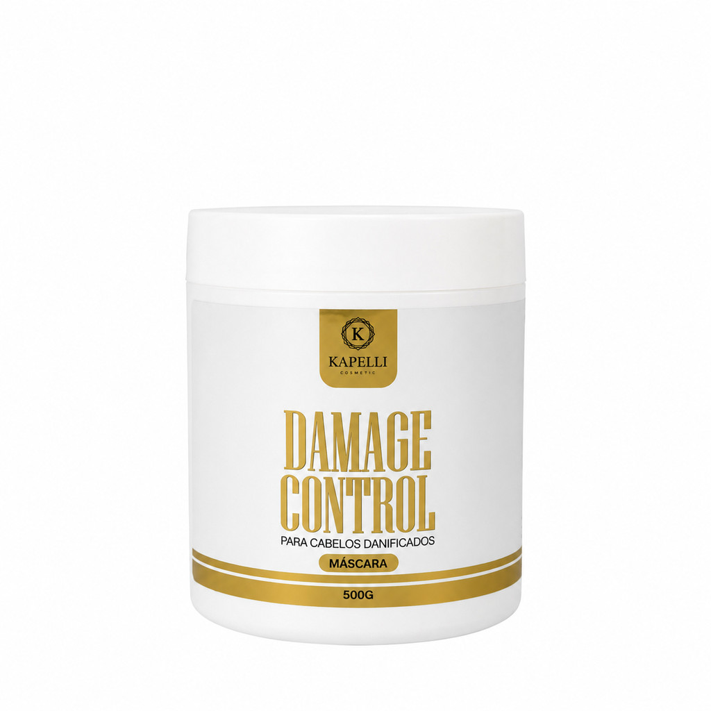 Máscara Damage Control Kapelli 500g Reconstrução Capilar Hidratação Anti Frizz Cabelos Danificados