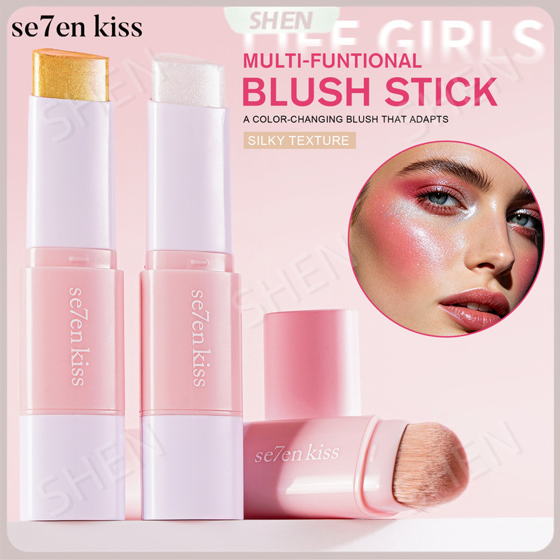 Se7en beijo mudança de temperatura multifuncional Blush vara fácil de colorir segurar maquiagem Natural iluminar a tez
