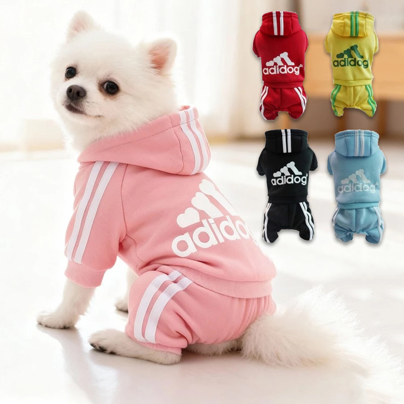 Macacão Roupas Para Cachorro Pequenos Médios Moletom Com Capuz Chihuahua Casaco De Inverno