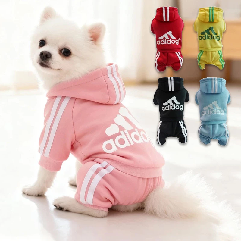 Macacão Roupas Para Cachorro Pequenos Médios Moletom Com Capuz Chihuahua Casaco De Inverno — imagem 1