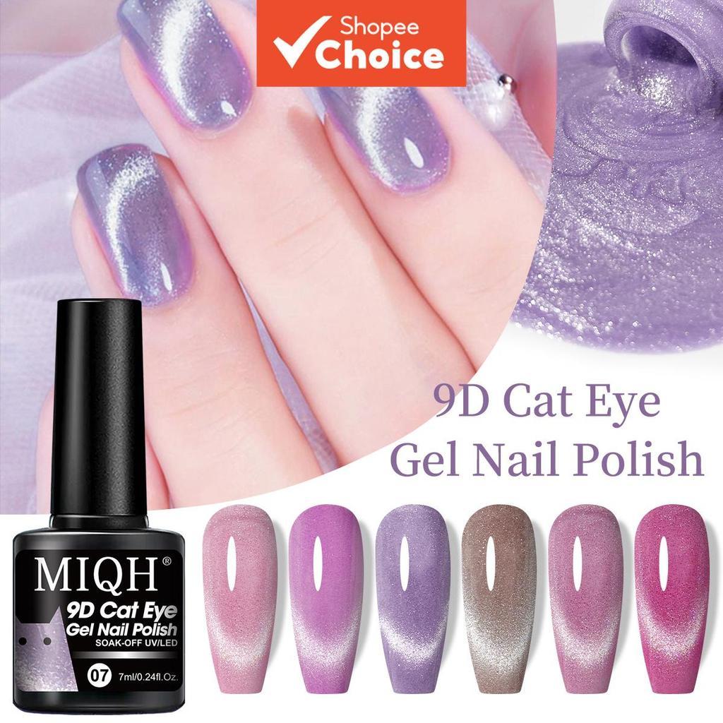 Conjunto de Esmalte em Gel com Efeito de Olho de Gato em Pedra Preciosa, 7 ml, MIQH, Super Brilhante, Alta Saturação,