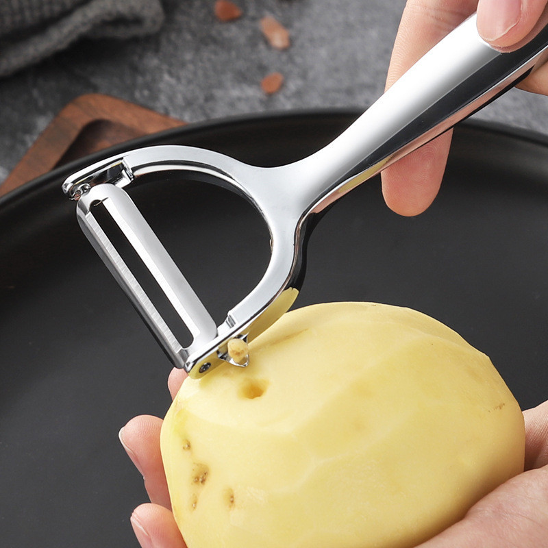 Faca de descascar de aço inoxidável, plaina de melão e abóbora à moda antiga, cozinha, liga de zinco, frutas, melão, des