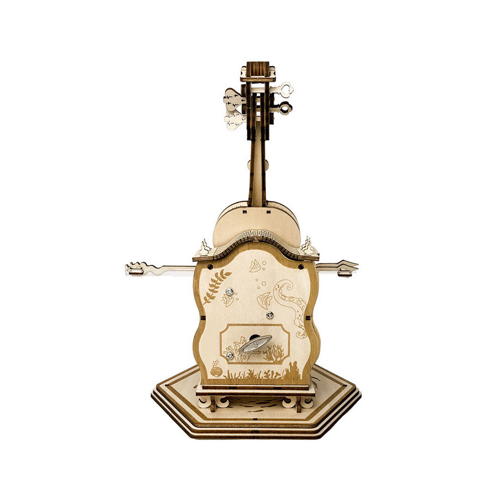 Summina Caixa de música para adultos construir kit de violoncelo 3D quebra-cabeças de madeira DIY Montagem Decorações