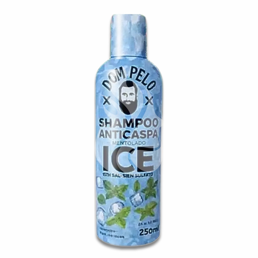 Shampoo Anticaspa Masculino 250ml - Ice Mentolado Sem Sal e Sem Sulfato Dom Pelo