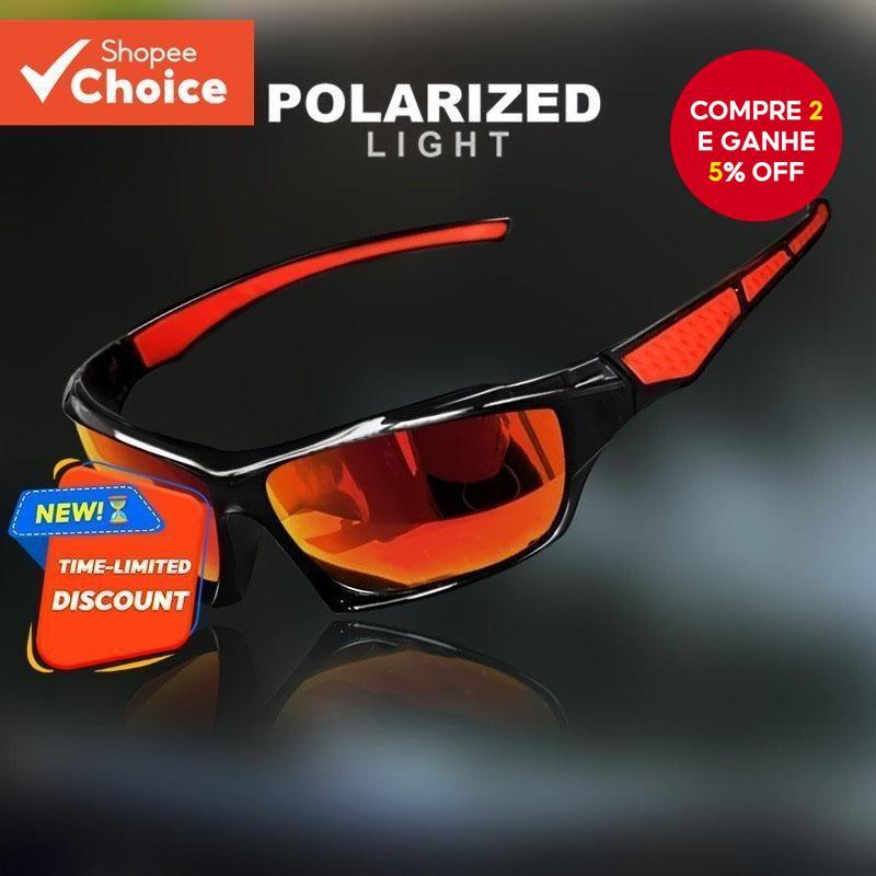 Óculos De Sol Esportivos Polarizados UV400 À Prova De Vento Para Ciclismo , Pesca , Esqui Unissex