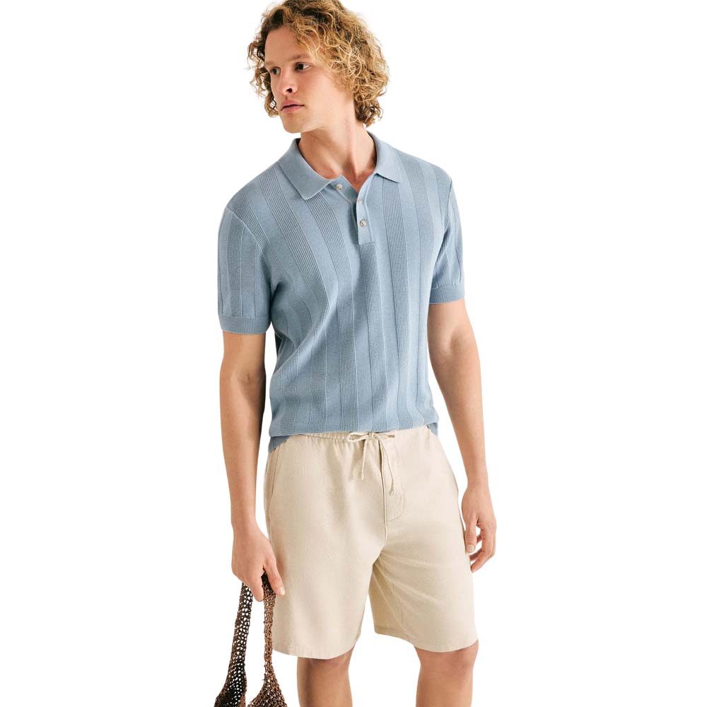 Bermuda Hering Masculina Reta Em Sarja Com Linho