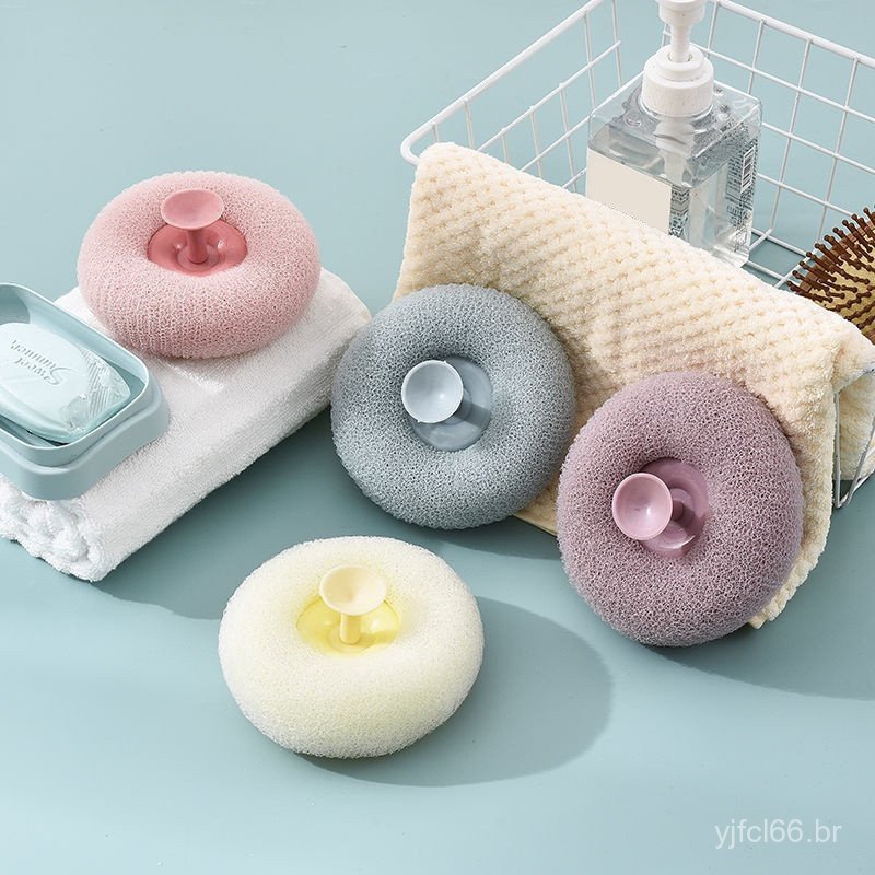 Bola de Banho com Ventosa, Espuma Rica, Esfoliante Corporal, Massagem, Esponja Esfoliante WL-2543