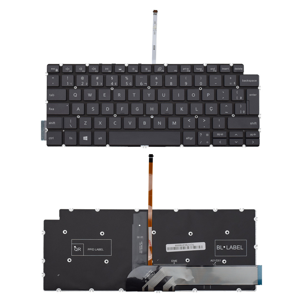Teclado para Notebook Dell Latitude 3410 Com Iluminação Preto