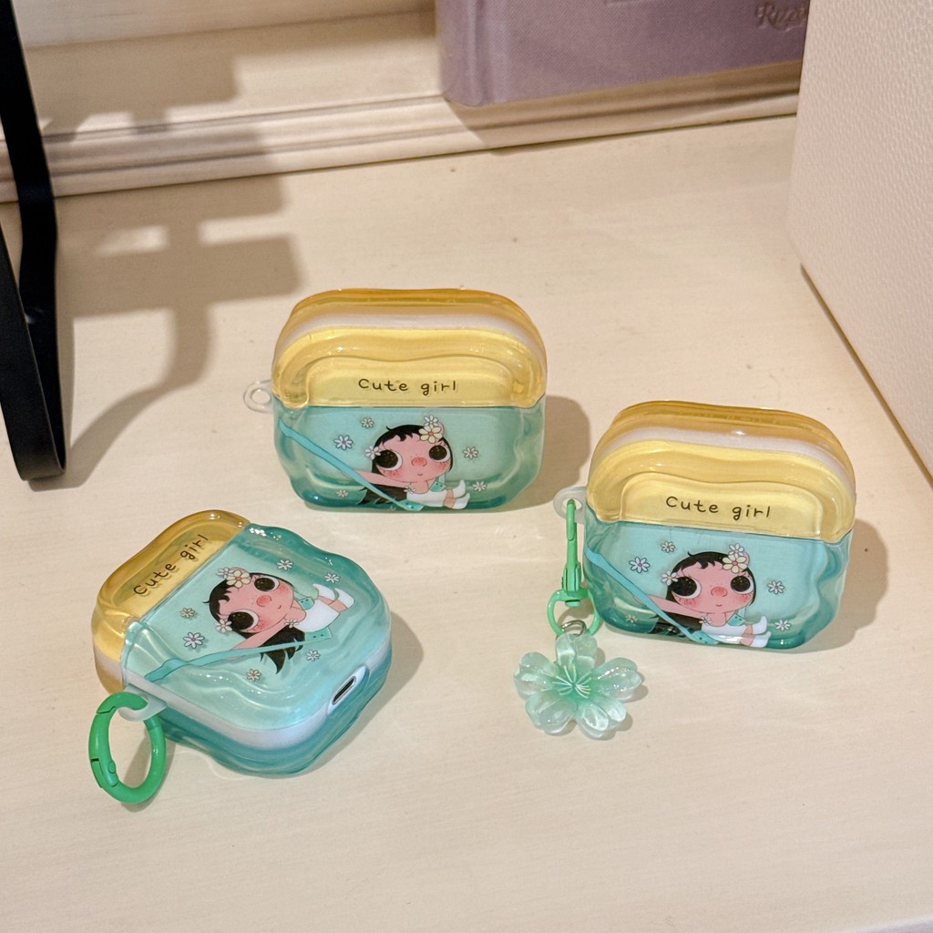 Capa ins Para AirPods , Protetora Fone De Ouvido Apple , Corrente Fofa De Desenho Animado Adequada 4 1/2 Pro/2 3 Antider