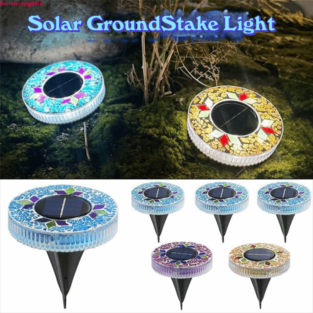 Luz De Disco Solar TIANCHUANG , Sensor À Prova D'água Do Crepúsculo Ao Amanhecer , Luzes LED De Estaca De Jardim , Forma