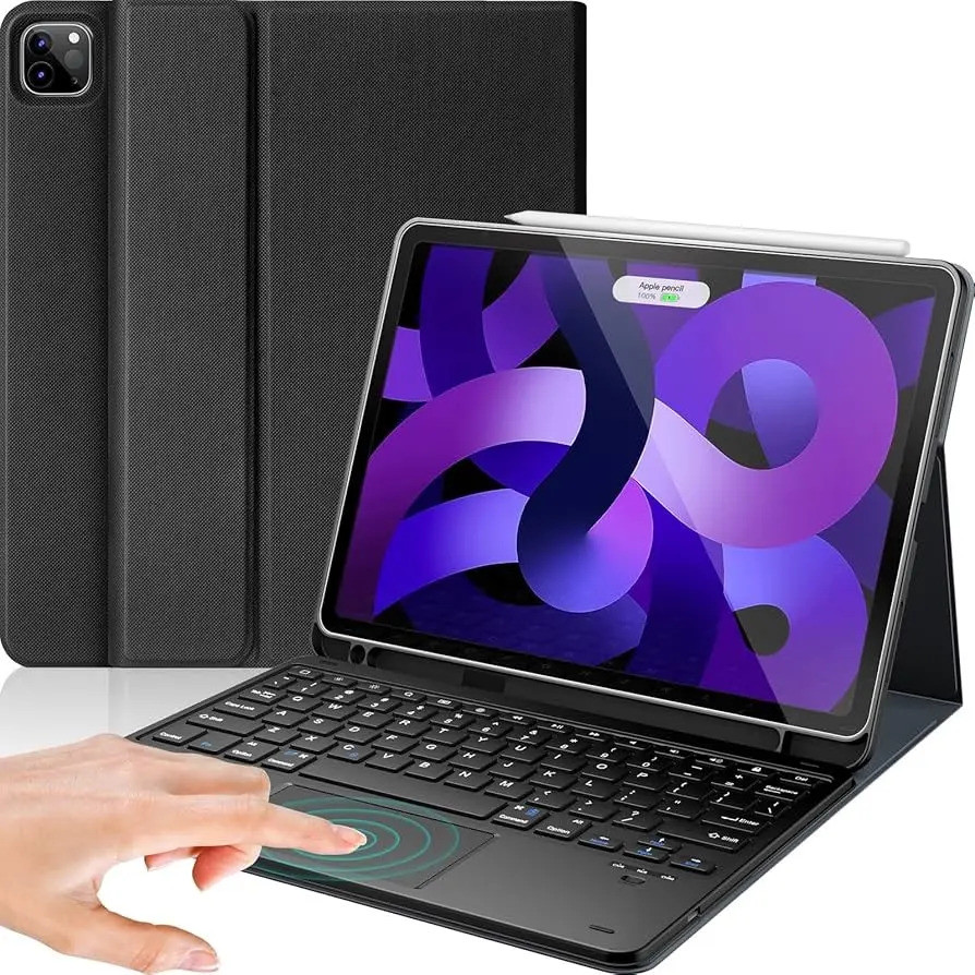 Capa Para iPad Air 11 2024 M2 Teclado Com Touchpad Magnética