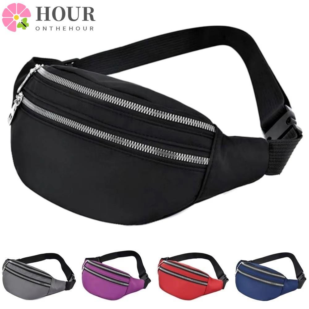 Bolsa De Cintura HOUR , Crossbody De Nylon À Prova D'água , Pochete Casual Multicamadas Masculina E Feminina