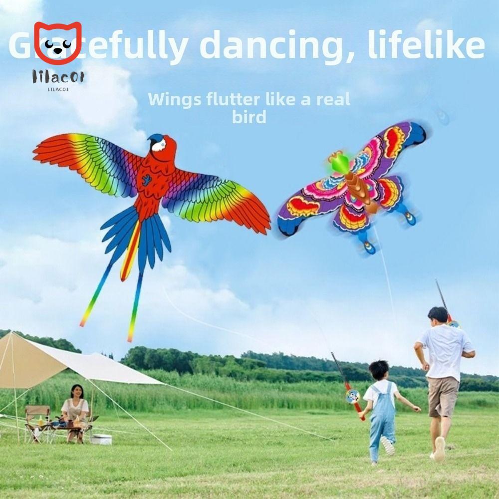 LILACUVOE Pipas De Águia Grandes , 35cm Plástico Graffiti Dynamics Eagle Kite , Brinquedo DIY Pássaros Voadores