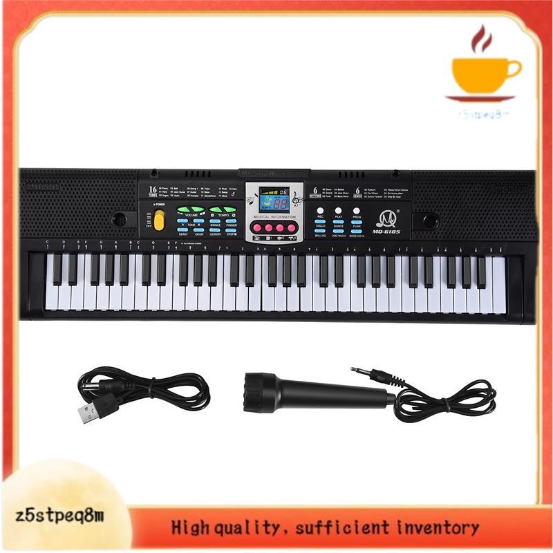 61 Teclas Piano Eletrônico Música Digital Teclado Instrumento Musical Presente Com Microfone Para Crianças Iniciantes
