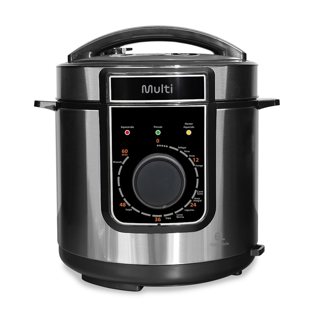 Panela de Pressão 6L 1000W-127V Cinza Multi - GO502