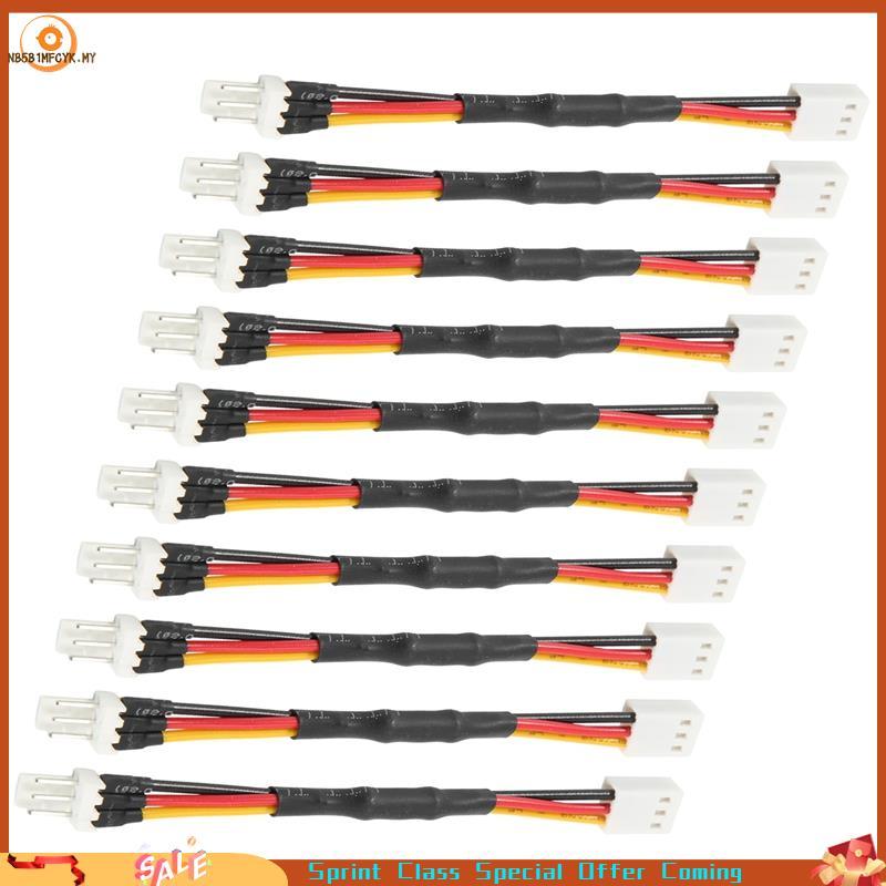 [Best seller] 10 Pcs 3PIN Reduzir A Velocidade Do Ventilador PC Extensão De Ruído Cabo Resistor Fio 3 Pinos Macho Para F