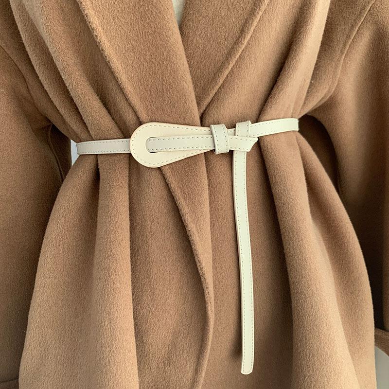 Cinto fino feminino decorativo saia de lã camisola terno casaco de caxemira cinto de cintura estreita espartilho cinto m