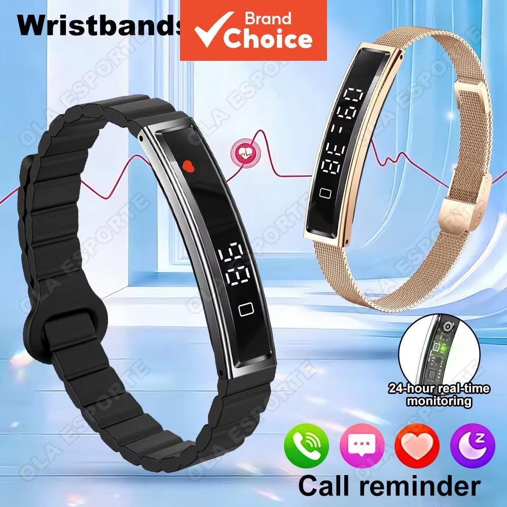 Nova Pulseira Inteligente de Saúde Unissex para Fitness e Esportes com Teste de Estresse, Monitor HRV, Pedômetro à