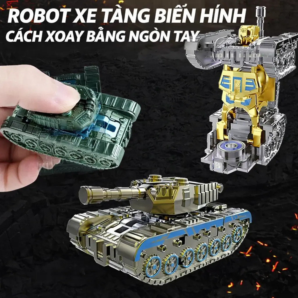 3-in-1 spinning toy – it's both a model and a hand spinner, and can also transform into a super cool robot.