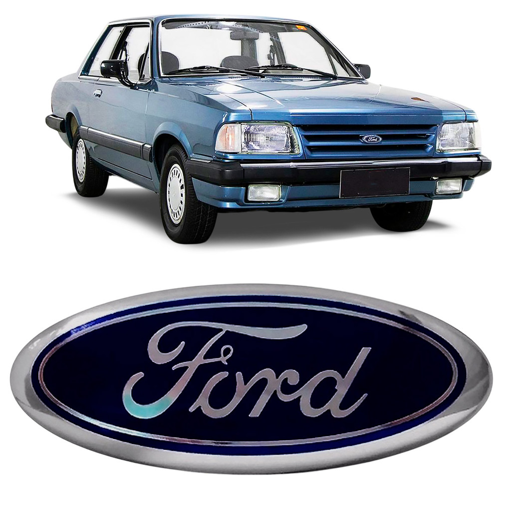 EMBLEMA GRADE FORD CAPO ESCORT 84/95 CORCEL AZUL 3080A
