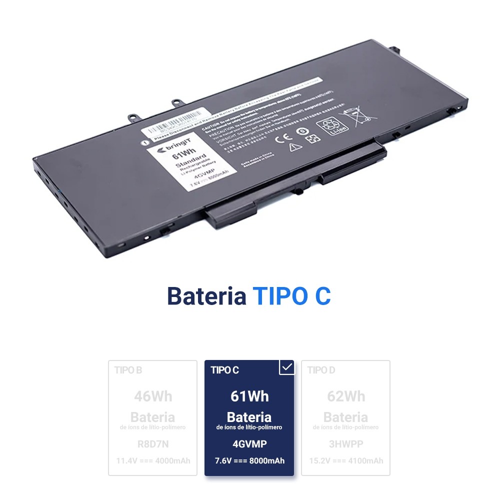 Bateria para Notebook Dell Latitude 5400 7.6V