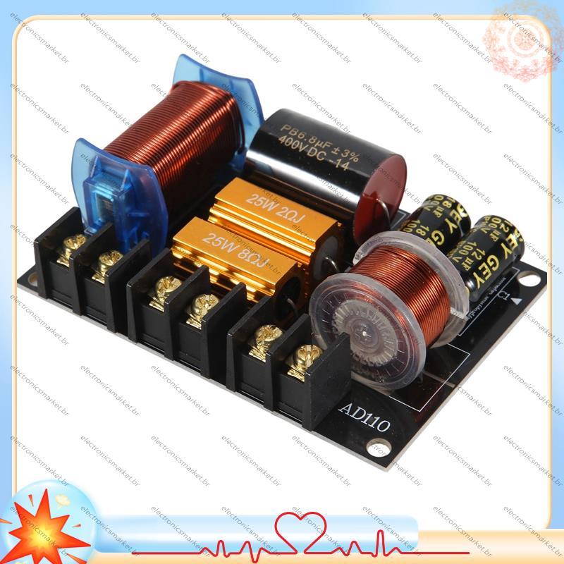 [Em Vendas E] Divisor De Frequência De Áudio De 250 W Alto-Falante Hifi Bidirecional Crossover Performance De Palco Alta