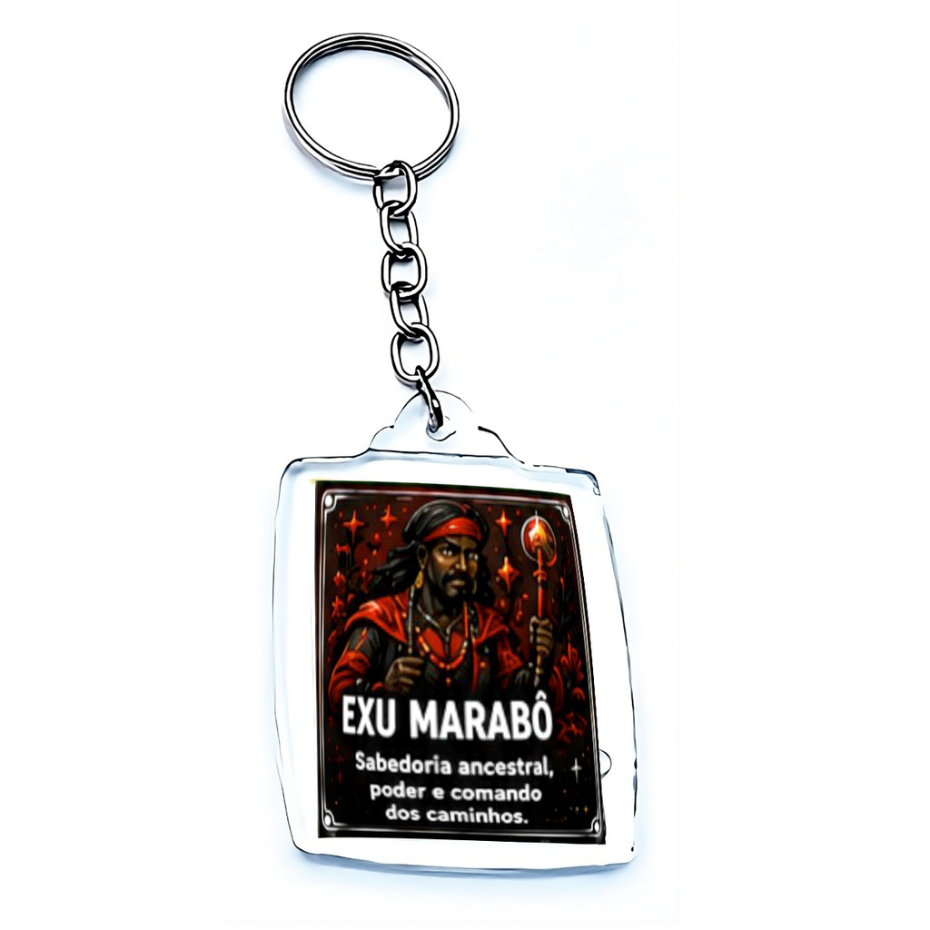 Kit 10 Chaveiros Exu Marabô Umbanda Religioso