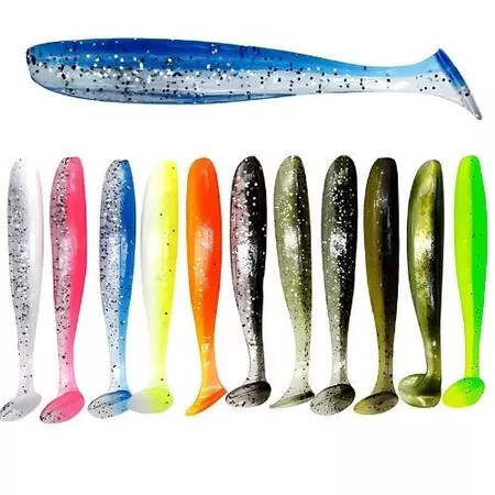 Kit 30 Iscas Soft Shad Silicone 5,5cm 2g Pesca Tucunaré Robalo Traíra xareu