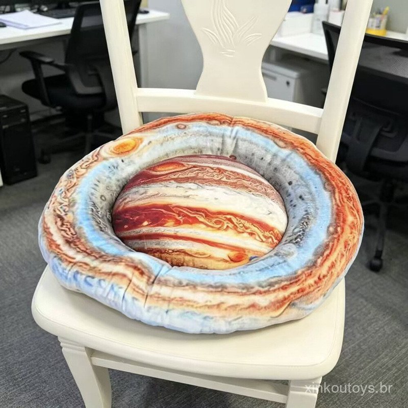 Almofada Planeta de Pelúcia, Brinquedo Divertido para Decoração de Casa, Universo, Galáxia, Espaço, Planeta, Tecido, Têx
