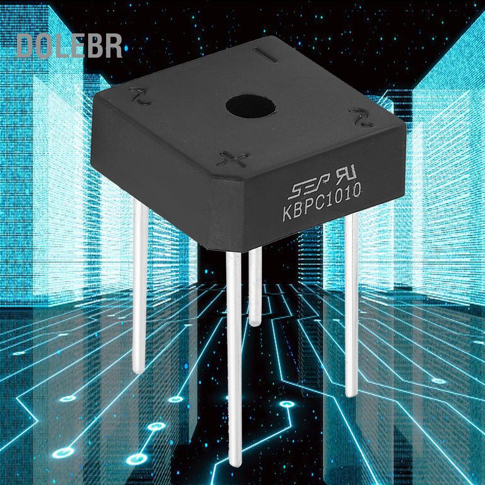 Dolebr ERYUE Ponte Retificadora Durável de Longa Duração 10A 1000V para Eletrodomésticos Circuito Eletrônico Industrial