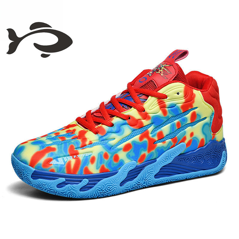 Tênis de basquete masculino e feminino com absorção de impacto, antiderrapante, tênis esportivos para casal, tênis de vô