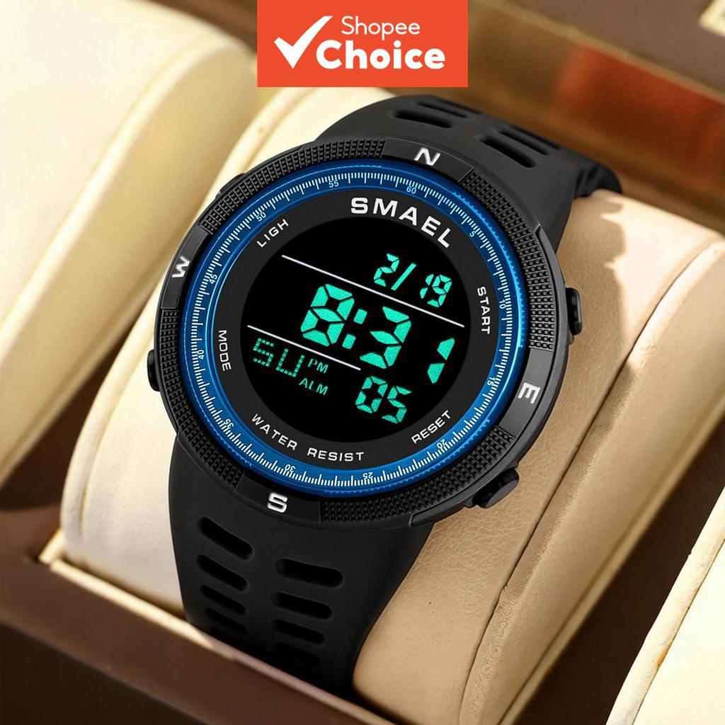 SMAEL 1915 Relógio De Pulso Digital Para Homens Esportes Luz LED 50m À Prova Dwaterproof Água Cronômetro Cronometragem ,