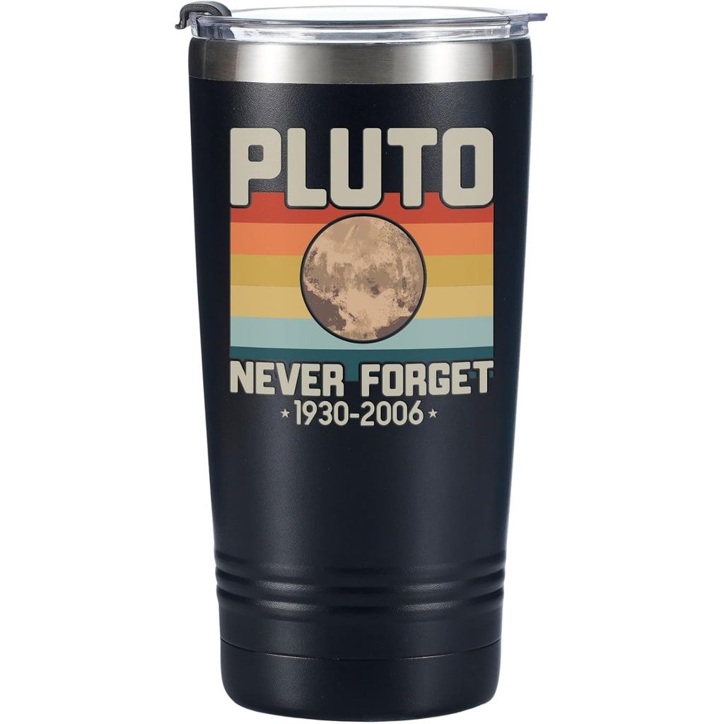 Onebttl Pluto Gifts Caneca Térmica de Viagem para Café, Presentes de Astronautas para Amantes de Astronomia e Espaço, Ho
