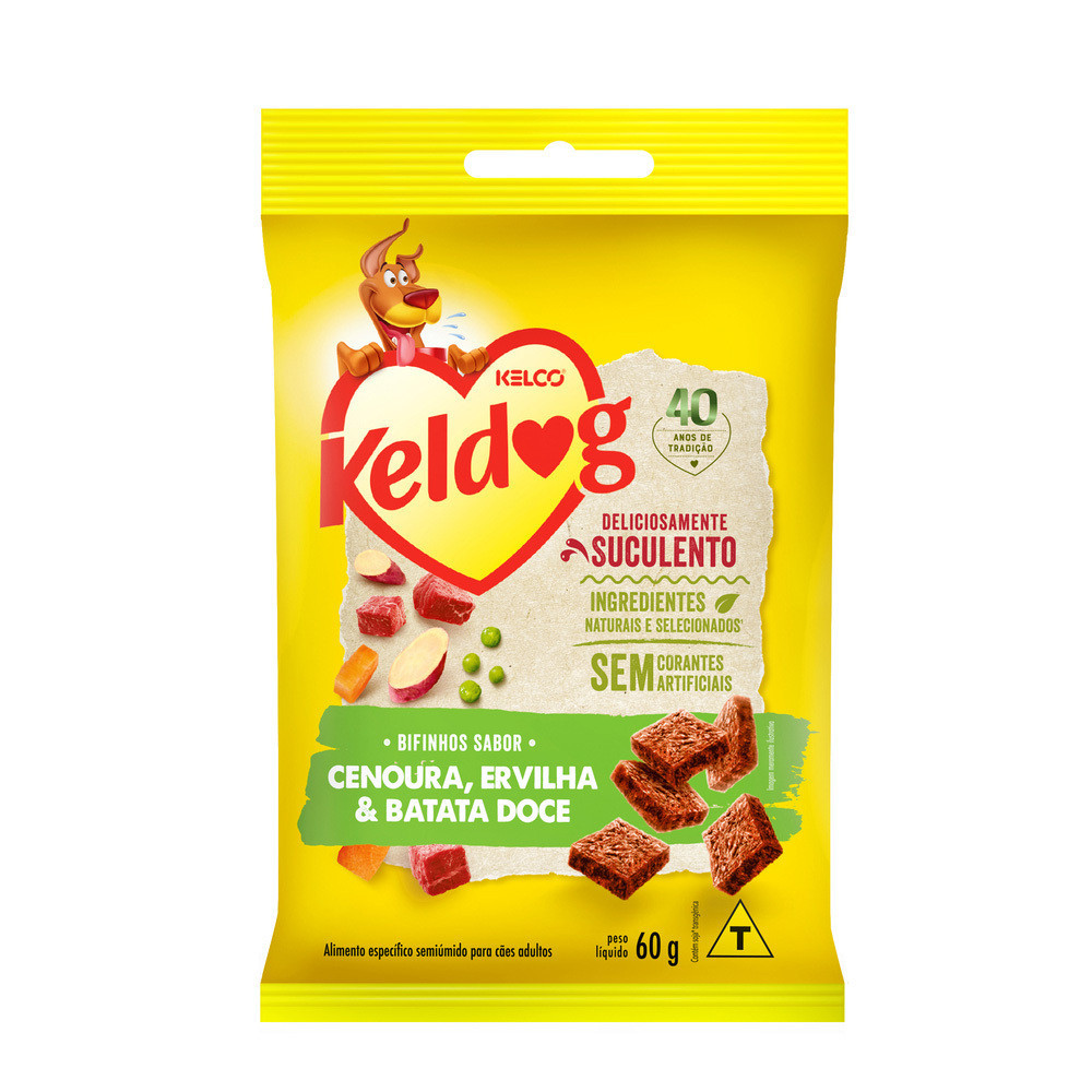Keldog Bifinho Mini Cenoura/Ervilha/Batata Doce 60Gr