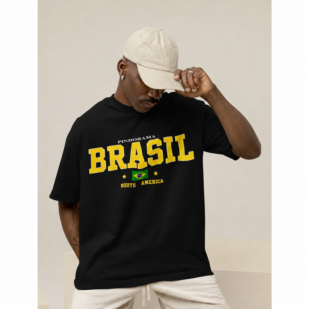 Camiseta Brasil Copa Do Mundo Futebol Patriota Unissex100% Algodão Premium Camisa Streetwear