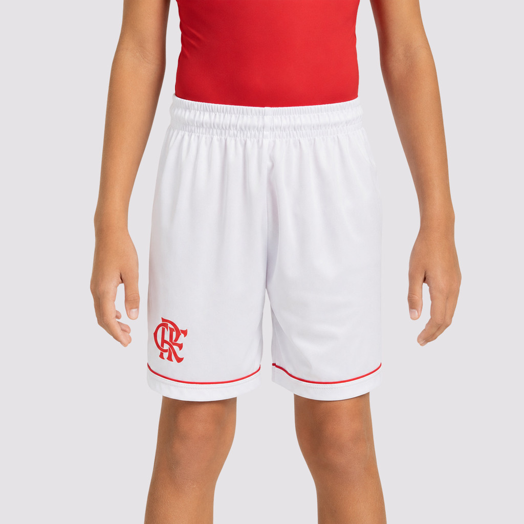 Calção Flamengo Raio Infantil Branca