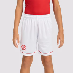 Calção Flamengo Raio Infantil Branca