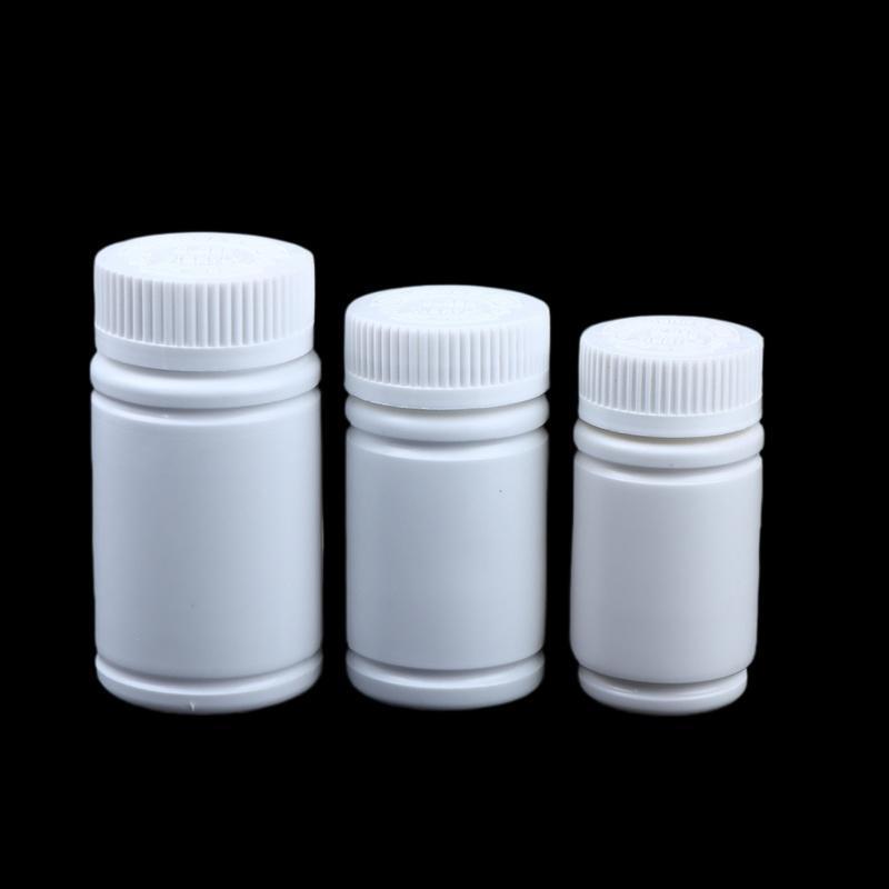 BEC 10 Peças 20-225ml Frascos De Comprimidos Cápsula Recipientes Portáteis De Pó Sólido Plástico HDPE Branco Garrafas De