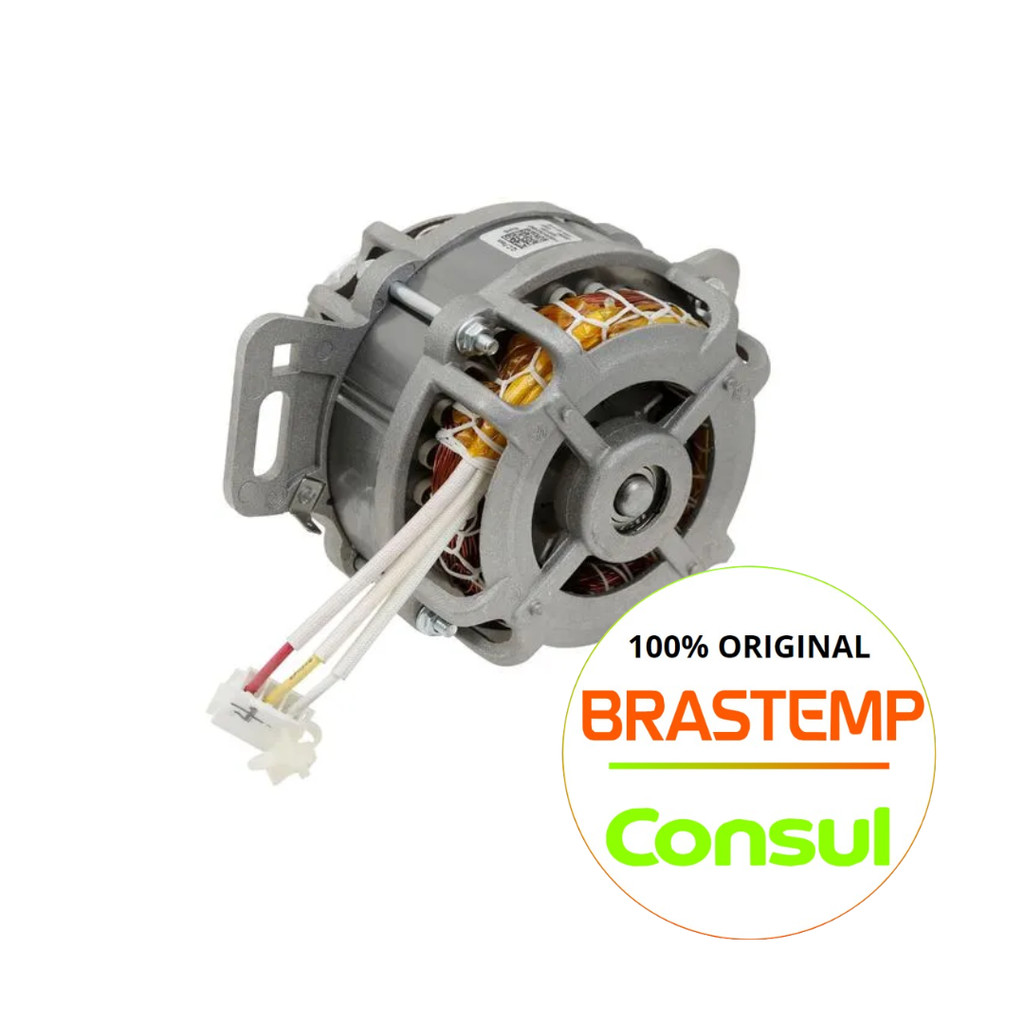 MOTOR PRINCIPAL MÁQUINA DE LAVAR CONSUL/BRASTEMP 1/4 HP 127V - BWK12 - BWR12 - BWD16 (DEMAIS MODELOS NA DESCRIÇÃO)