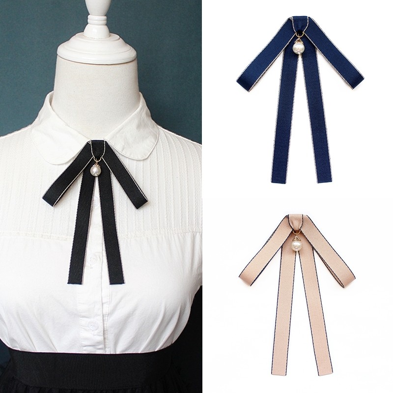 Novo produto colar flor feminino pequeno fresco Campus menina Streamer arco camisa branca saia profissional gravata borb