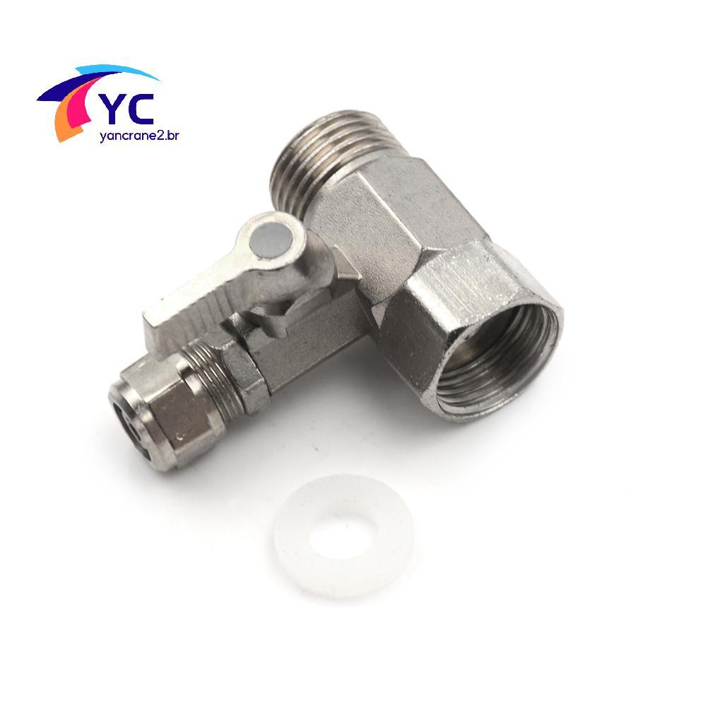 YCBR Novo Adaptador Purificador De Filtro De Água De Alimentação RO 1/2'A 3/8 Válvula De Esfera Torneira Segura .