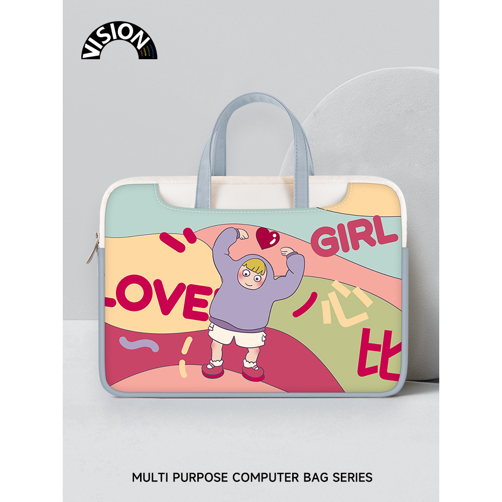 VISION Love Girl Bolsa para Laptop portátil adequada para Apple macbook 15: 20 cm Shin-Chan air13.3 Huawei matebook Leno