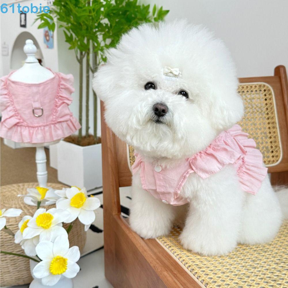 Saia Para Cachorro TOBIE , Colete Macio Estilo INS Primavera , Schnauzer Azul Rosa Tecido Fino Roupas Animais De Estimaç