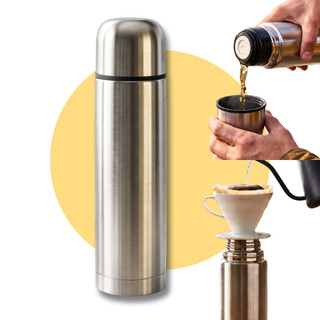 Garrafa Termica Inox 500ml Cafe Agua Camping Premium Mantem Temperatura 12 horas Quente e Frio