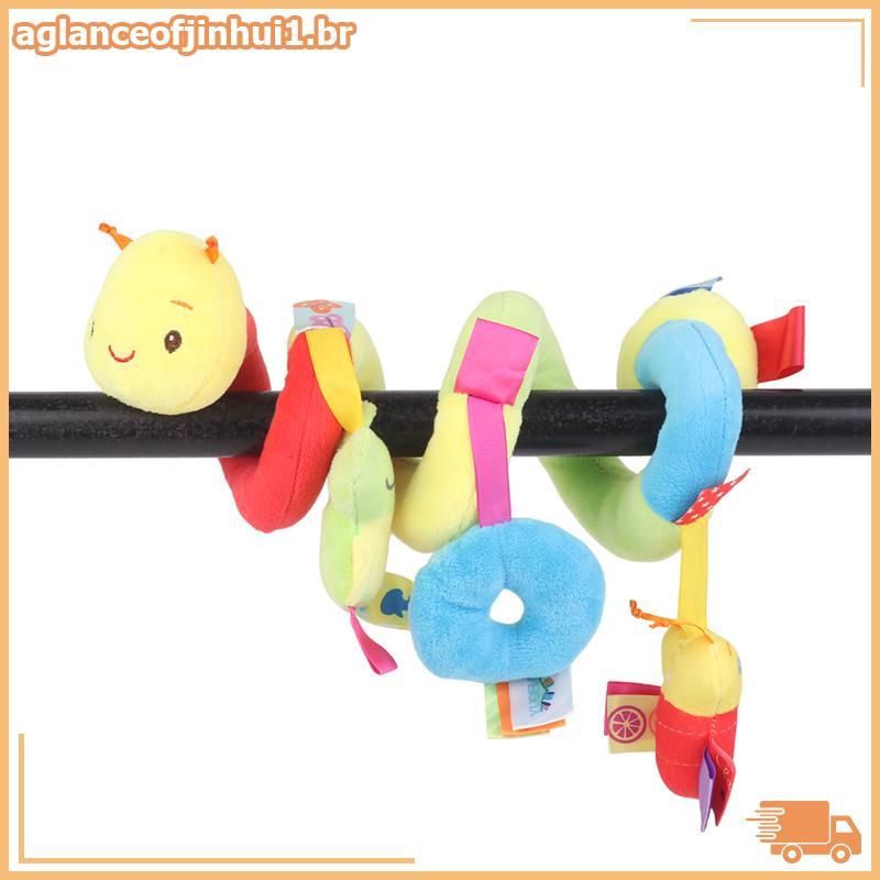[AGBR] Carrinho De Brinquedo De Pelúcia Em Espiral Para Bebê Pendurado Berço Chocalho Sensorial Mordedor Aprendizagem Pr