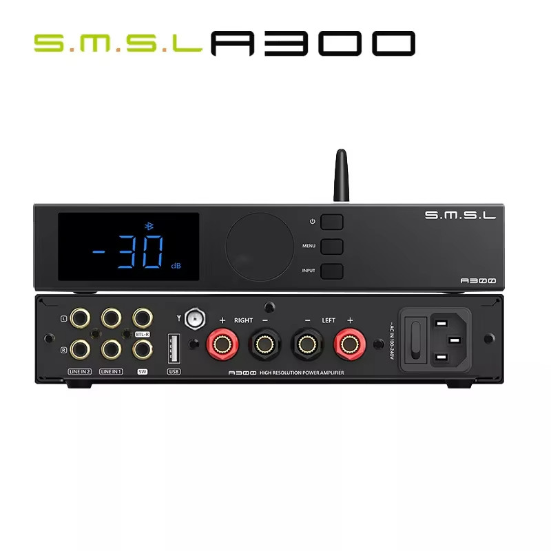 SMSL A300 Hi-res Bluetooth 5.0 Amplificador De Potência 2.1 Sistema De Áudio 165W * 2 BTL 330W SDB Efeitos Sonoros Paten